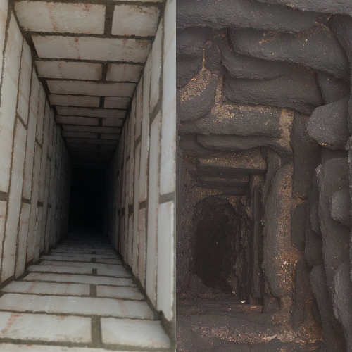 Enne ja pärast: VAT-65 kuura telliskividest laotud korsten, Tartu, Tartumaa